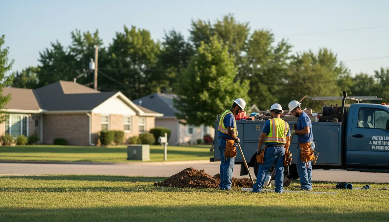 Residential water line and bathroom plumbing service in Brooklyn, MD